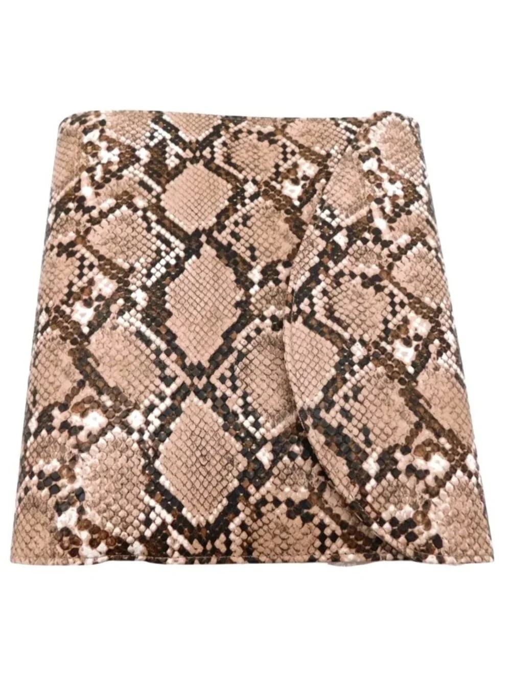 Faux Snakeskin 6 Ring Planner Binder Organizer Folio Refillable Brown Beige